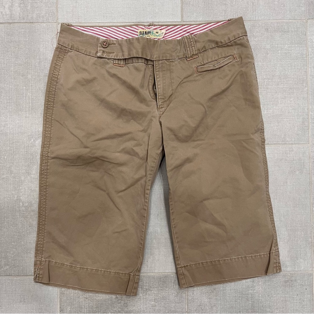 Women’s Old Navy Khaki Wide Leg Crop Sz 12